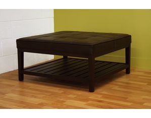 Baxton Studio Baxton Studio Dark Brown Leather Ottoman D-097-J509