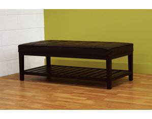 Baxton Studio Baxton Studio Dark Brown Leather Ottoman D-098-J509