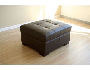 Baxton Studio Baxton Studio Dark Brown Leather Ottoman D001-J509