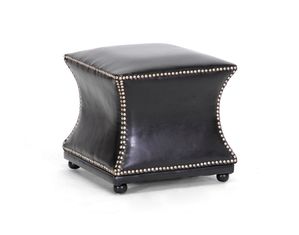 Baxton Studio Ellastone Dark Brown Modern Leather Ottoman