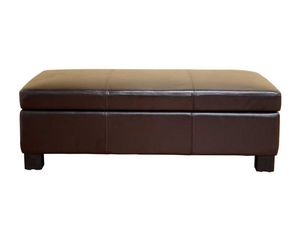 Baxton Studio Rocio Leather Storage Ottoman