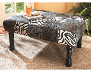 CBK Animan Print Patchwork Ottoman