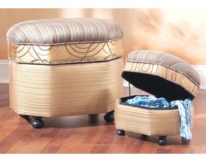 CBK Hexagon Ottoman and Footstool Set - Multiple Patterns Available