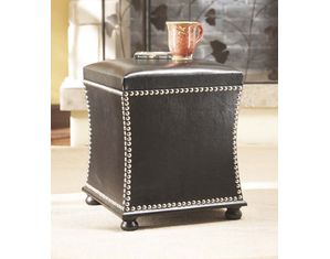 CBK Square Faux Leather Ottoman with Lift Off Top