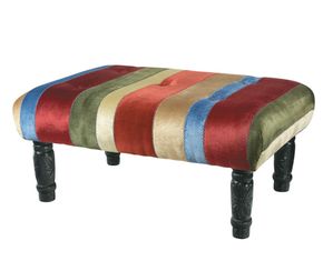CBK Velvet Striped Ottoman
