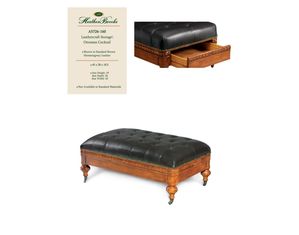 HeatherBrooke Leathercraft Storage Ottoman Cocktail