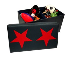 RiverRidge Home Kids Large Storage Ottoman with Star Design