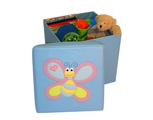 RiverRidge Home Kids Storage Ottoman with Bee Design