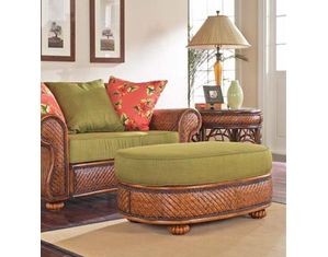 South Sea Rattan Abigail Cuddle Ottoman