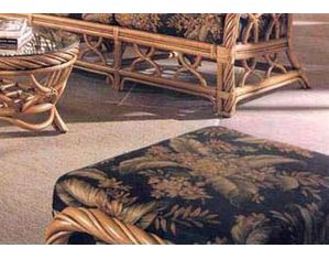 South Sea Rattan New Twist Ottoman