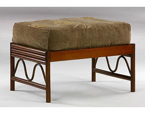 Night & Day Furniture Rattan Floral Chair(20/07/2007) Ottoman