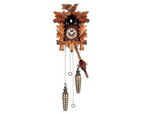 Romba 9 inch Five Leaves and One Bird Quartz Musical Cuckoo Clock - Fast FREE FedEx Shipping!