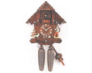 Hekas Chalet Happy Wanderer Cuckoo Clock - Fast FREE FedEx Shipping!