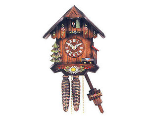 Hekas 8 inch Hand Painted Chalet Cuckoo Clock - Fast FREE FedEx Shipping!
