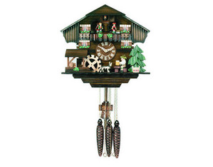River City 10 inch Beer Drinker and Waterwheel Cuckoo Clock