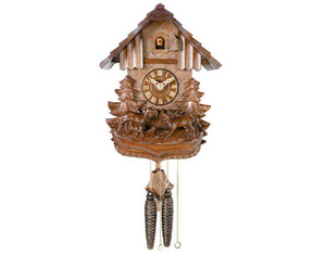 River City 10 inch Cottage with Deer Family Cuckoo Clock - Fast FREE FedEx Shipping!