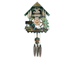 River City 12 inch Moving Waterwheel and Tree Cuckoo Clock - Fast FREE FedEx Shipping!