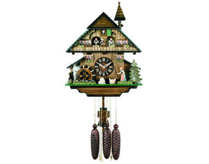 River City 13 inch Woman Bell Ringer and Waterwheel Cuckoo Clock - Fast FREE FedEx Shipping!