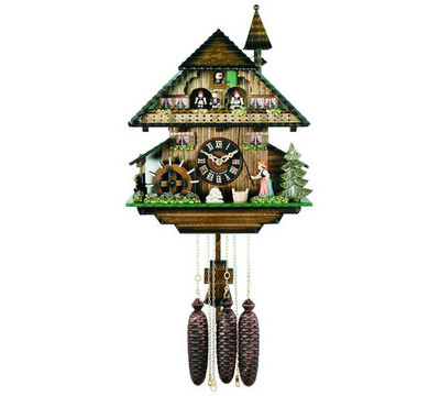 River_CIty_13_inch_Woman_Rings_Bell_and_Waterwheel_Turns_Cuckoo_Clock.jpg
