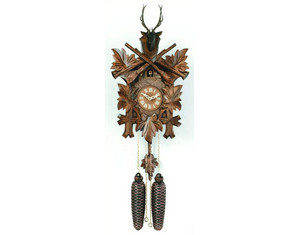 River City 15 inch Five Leaves and Deer Crown Cuckoo Clock - Fast FREE FedEx Shipping!