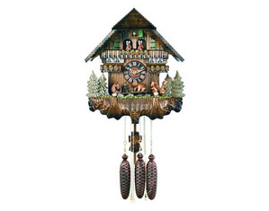 River City 16 inch Bears Seesaw and Turntable Cuckoo Clock