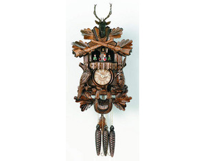 River City 17 inch Hunter's Cuckoo Clock with Live Animals