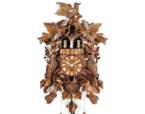 River City 17 inch Seven Leaves and Three Birds with Nest Cuckoo Clock - Fast FREE FedEx Shipping!