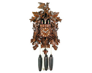 River City 21 inch Seven Leaves and Three Birds Cuckoo Clock - Fast FREE FedEx Shipping!
