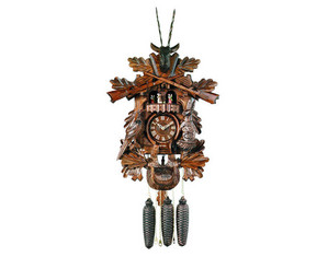 River City 24 inch Hunter's Cuckoo Clock with Live Animals - Fast FREE FedEx Shipping!