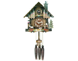 River City 11 inch Wood Chopper and Chimney Sweeper Cuckoo Clock - Fast FREE FedEx Shipping!