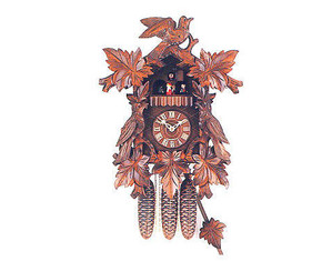 Romba 17 inch Traditional Bird and Leaf Motif Cuckoo Clock - Fast FREE FedEx Shipping!