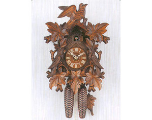 Romba 16 inch Three Birds and Seven Leaves Cuckoo Clock - Fast FREE FedEx Shipping!