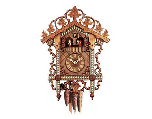 Romba 18 inch Bahnhausle with Inlay Cuckoo Clock - Fast FREE FedEx Shipping!