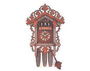 Romba 20 inch Bahnhausle with Inlay Cuckoo Clock - Fast FREE FedEx Shipping!