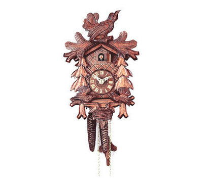 Romba_Feeding_Bird__Pheasant_Top__Pine_Trees__Walnut_One_Day_Cuckoo_Clock.jpg