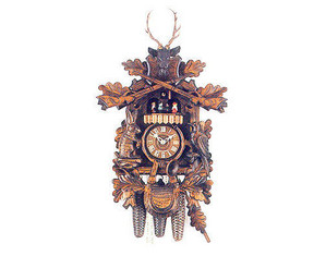 Romba 23 inch Hunting Model with Live Animals Cuckoo Clock - Fast FREE FedEx Shipping!
