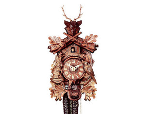 Romba 16 inch Hunting Model with Live Animals Cuckoo Clock - Fast FREE FedEx Shipping!