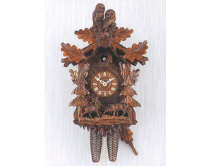 Romba 20 inch Owls on the Top and Rutting Stags Cuckoo Clock - Fast FREE FedEx Shipping!