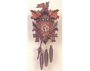 Sternreiter Musical Leaf and Bird Cuckoo Clock with Musicman Cuckoo Clock - Fast FREE FedEx Shipping!
