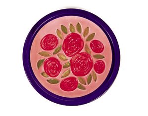 Achla Design Pink Roses Birdbath