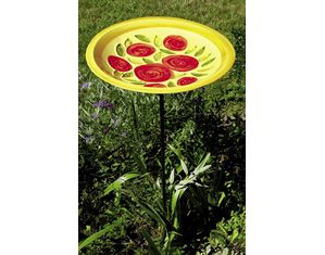 Achla Design Yellow Roses Birdbath