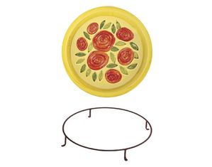 Achla Design Yellow Roses Tabletop Set