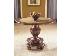 Fairfax Home Furnishings Round Gold Swirl Top Accent Table