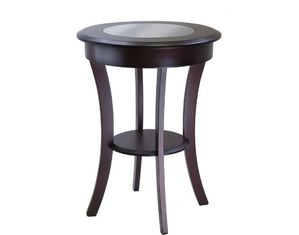 Winsome Cassie Round Accent Table with Glass