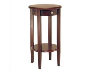 Winsome Concord Round Accent Table with Drawer and Shelf