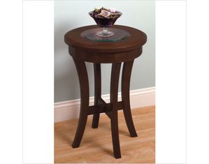Winsome Round Side Table with Glass