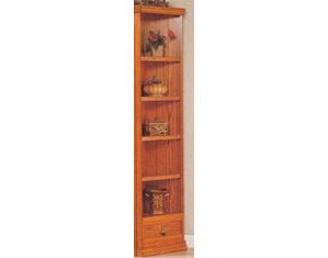 Union Square Mission Oak Finish Corner Bookcase