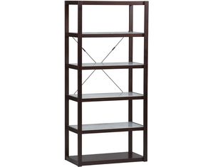 Linon Home Decor Products Frosted Glass Six Shelf Bookcase