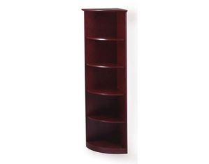 Mayline Group Napoli 68 Inch H Five Shelf Quarter Round Bookcase