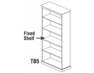 Mayline Group Toscana Series Bookcase With Five Shelves - FREE Inside Delivery!